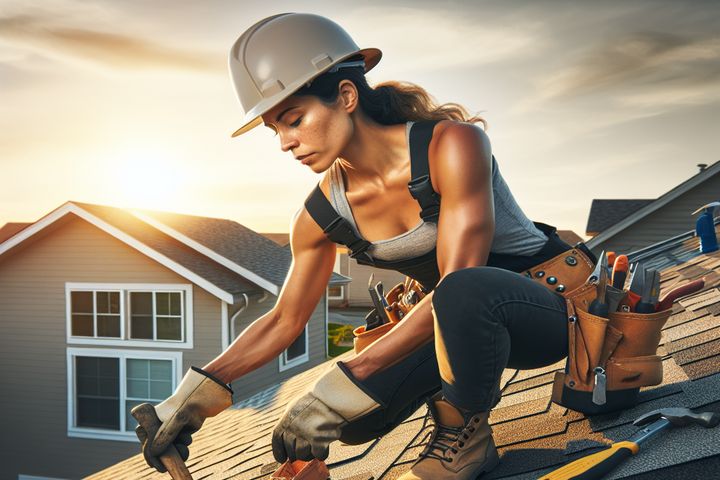 un trabajador de roofing en estados unidos ef61