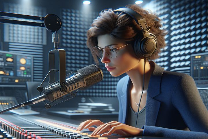 una locutora de radio en estados unidos f367