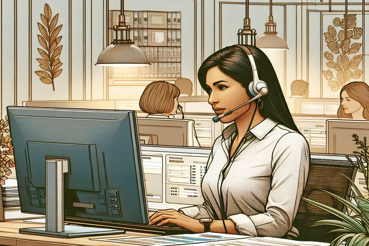 una recepcionista bilingue en estados unidos aa04